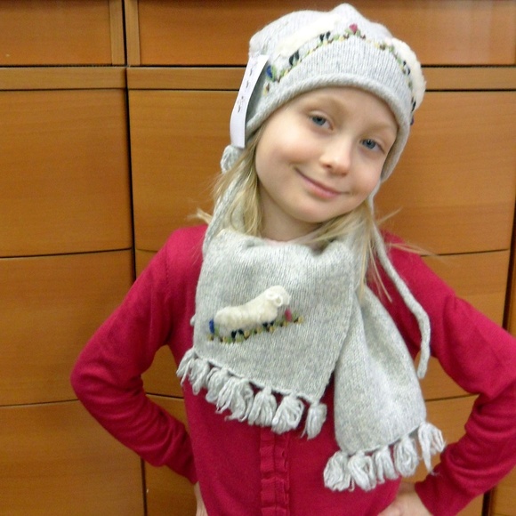 KNITTED WOOL HAT SCARF WINTER SET FOR KIDS GIFT
